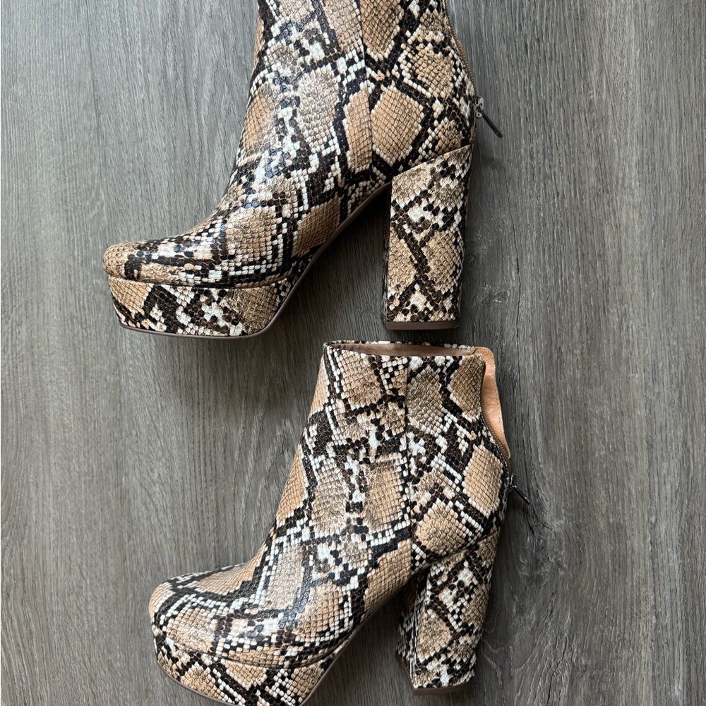 Steve Madden Snakeskin Heeled Boots